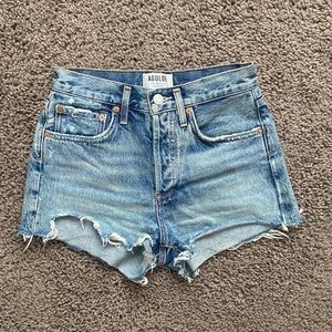 agolde parker cutoff shorts
